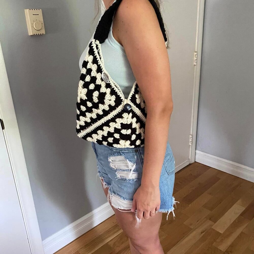 Handmade granny square shoulder bag NWT! - Picture 2 of 4